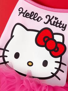 HELLO KITTY AND FRIENDS | SHEIN 蝴蝶結貓咪印花寵物芭蕾舞裙，附薄紗裙擺，尺寸 XXS-XXXXXL，適合貓狗穿著，適合日常穿著與拍照拍攝 - 玫粉 - 查看 2