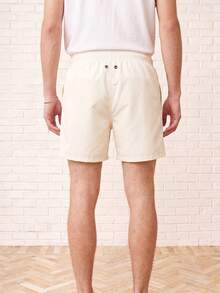 Zalmeno Apricot Men's Beach Shorts Christmas  With Water Repellent Fabric Quick Dry Technology And Pockets Ideal For Summer Sports And Gym Commuting Mens Shiny Cream Shorts Yellow Men Swim Trunks Christmas Gift - Apricot - View 2