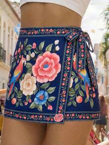 CAJUNI 花卉 Best Coord 系列 熱帶度假風 - 藏蓝色 - 查看 5