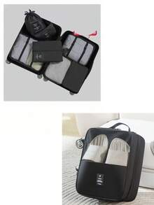 9pcs/7pcs/1pc Travel Organizer Set, Packing Cubes, Clothes Storage Bags, Toiletry Bag, Makeup Bag, Data Cable Organizer, Shoe Bag, Underwear Pouch, Garment Organizer, Suitable For Shirts, Lingerie, Clothing, Cosmetics, Lipsticks, Eyeshadow, Foundation, Brushes And Toiletries Like Toothbrush, Toothpaste, Facial Cleanser, Toner, Lotion, Cream, For Travel, Hospitalization, Packing Luggage, Dorm, School, Vacation - Multicolor - View 29