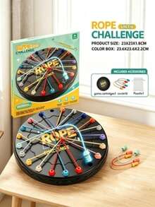 MINKOJA 1 món đồ chơi trò chơi bàn cờ giải đố dây thừng thử thách cho trẻ em, phát triển tư duy logic và sự tập trung, lý tưởng cho tương tác cha mẹ và con cái - Nhiều màu - Xem 4