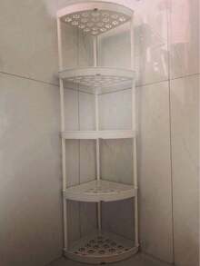 1个3/4/5层现代塑料360度旋转多功能带轮浴室收纳推车，5层，尺寸（31厘米 x 20厘米 x 108厘米），重量760克。适用于厨房、门厅、客厅、浴室、阳台、角落、玄关等场所。 - 彩色 - 查看 21