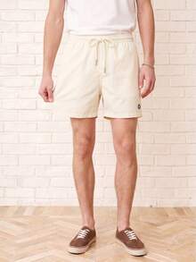 Zalmeno Apricot Men's Beach Shorts Christmas  With Water Repellent Fabric Quick Dry Technology And Pockets Ideal For Summer Sports And Gym Commuting Mens Shiny Cream Shorts Yellow Men Swim Trunks Christmas Gift - Apricot - View 4