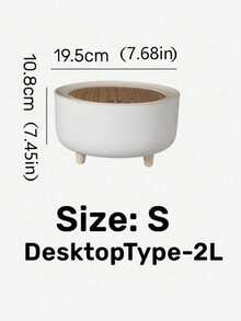 1 件便携式垃圾桶，厨房，浴室，家居，家居用品 - 白色 - 查看 15