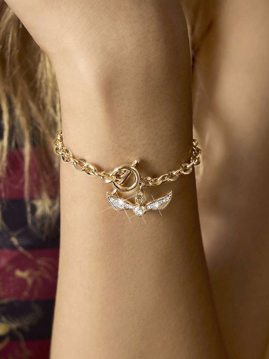 HARRY POTTER X SHEIN Harry 11 飛天金色小球手鍊 - 金色 - 查看 1