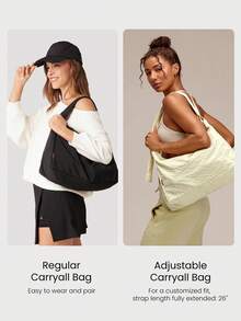 GLOWMODE Bolso de hombro texturizado resistente al agua de 17L no ajustable para otoño e invierno - Rejilla beige - Ver 2