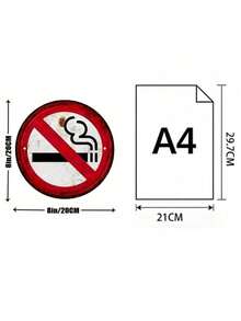 1pc Metal Warning Sign, Multiple Patterns Available, Waterproof Round Tin Sign, Easy Installation, Pre-Drilled Holes On Random Sides, Private Road/No Trespassing/Video Surveillance Wall Decor - Multicolor 6 - View 14