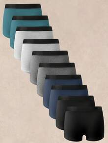 EverLounge Calzoncillos tipo bóxer sencillos y cómodos para hombre (paquete de 10) - Multicolor - Ver 2