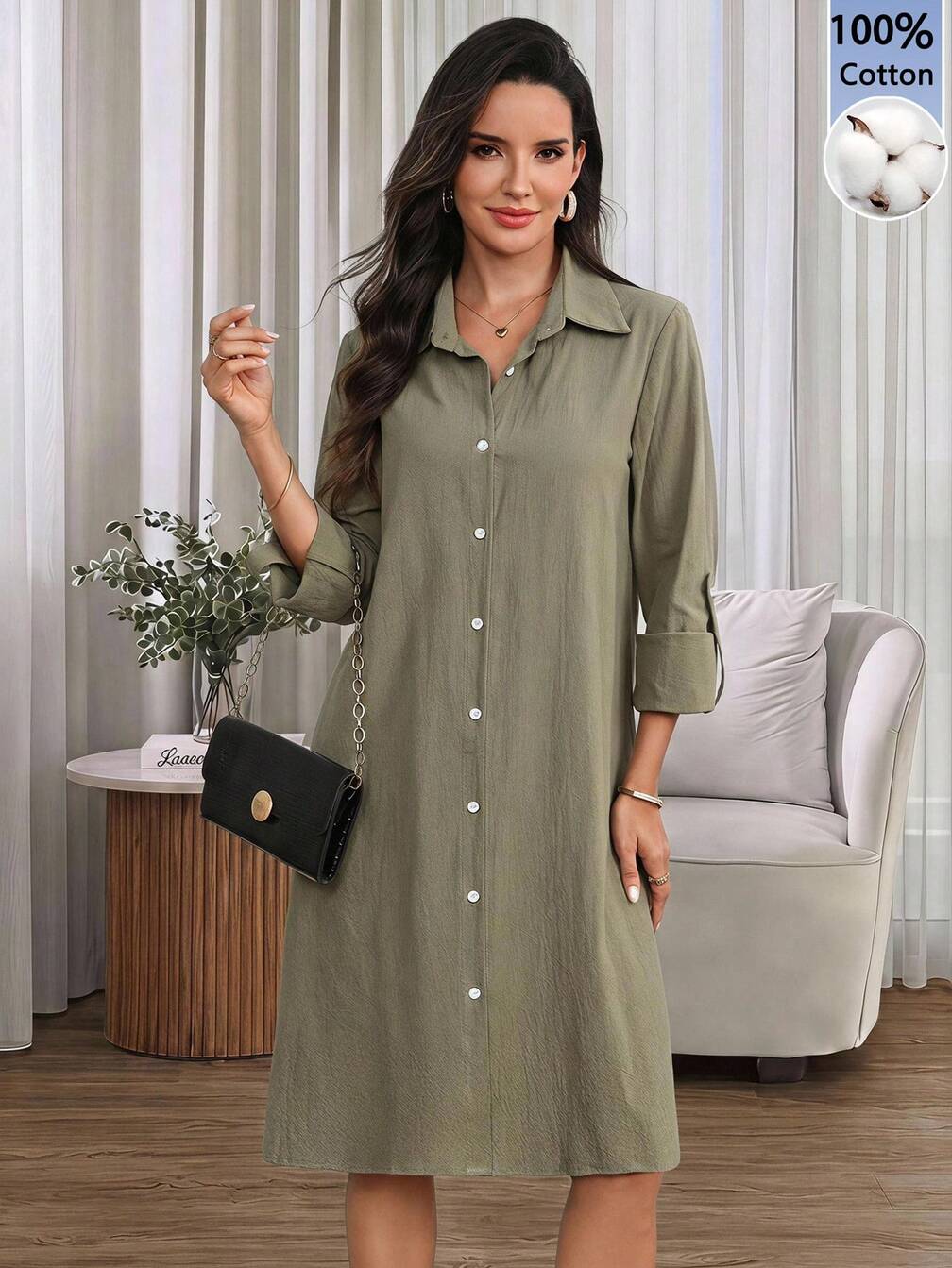 emery rose green dress EMERY ROSE Elegant Gold And Green Floral Leaf Pattern Long Dress,Women's  Summer Wedding Guest Formal Dress,Mint Pastel Green Wrap Around Work  Outfits Ladies
