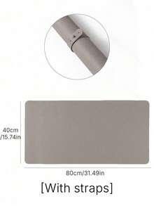 1pc Waterproof And Durable Nail Art Table Mat, Made Of Waterproof And Soft PU Leather, Designed For Studio Tabletops And Foldable Nail Art Armrests. Ideal For Nail Artists In Salons And For Home Use. - Ash - View 12