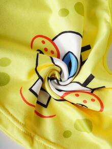 SpongeBob SquarePants | SHEIN 少女細肩帶內衣與內褲套裝 - 白色 - 查看 13