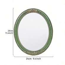 Cirelle 1pc Vintage Gold Ornate Oval Wall Mirror For Bathroom, Bedroom, Living Room, Traditional Victorian Rococo Style Decorative Carved Frame Hanging Mirror - 1PC - View 14