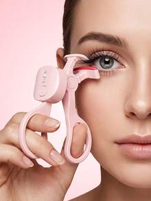 JMMO Rechargeable Heated Eyelash Curler With 3 Temperature Modes, USB Portable Electric Lash Curler Long Lasting Natural Lashes Lift Makeup Tool For Women - Multicolor - View 2
