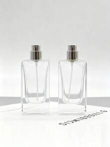 Haus Hana 1 Stück quadratische klare Glas Sprühflasche, leerer Parfüm Nachfüllflasche mit Hals, Mini Parfüm, Reiseflaschen Set - Verschiedenfarbig - Übersicht 4
