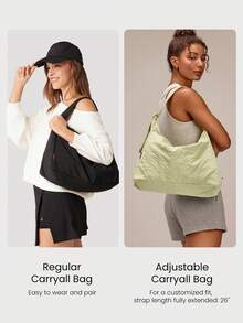 GLOWMODE Bolso de hombro texturizado resistente al agua de 17L no ajustable para otoño e invierno - Rejilla verde frijol - Ver 2