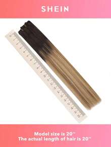 7 PIEZAS Extensiones de cabello con clip recto 100% cabello humano real de 14-24 pulgadas 115G Doble trama Extensiones de cabello con clip invisibles Cabello humano Remy natural para uso diario de mujeres y niñas - T2/4/22 - View 11