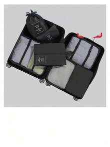 9pcs/7pcs/1pc Travel Organizer Set, Packing Cubes, Clothes Storage Bags, Toiletry Bag, Makeup Bag, Data Cable Organizer, Shoe Bag, Underwear Pouch, Garment Organizer, Suitable For Shirts, Lingerie, Clothing, Cosmetics, Lipsticks, Eyeshadow, Foundation, Brushes And Toiletries Like Toothbrush, Toothpaste, Facial Cleanser, Toner, Lotion, Cream, For Travel, Hospitalization, Packing Luggage, Dorm, School, Vacation - Multicolor - View 23
