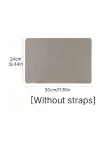 1pc Waterproof And Durable Nail Art Table Mat, Made Of Waterproof And Soft PU Leather, Designed For Studio Tabletops And Foldable Nail Art Armrests. Ideal For Nail Artists In Salons And For Home Use. - Ash - View 8