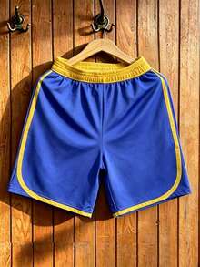 Aesthetic Post Men's Drawstring Waist Letter Pattern Casual Versatile Daily Outing Shorts, Holiday - Multicolor - View 2