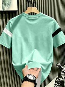 Manfinity Hypemode Men's Summer Casual Colorblock Short Sleeve T-Shirt - Multicolor - View 2