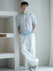 DAZY Men's Colorblock Summer Knit Top - Blue - View 4