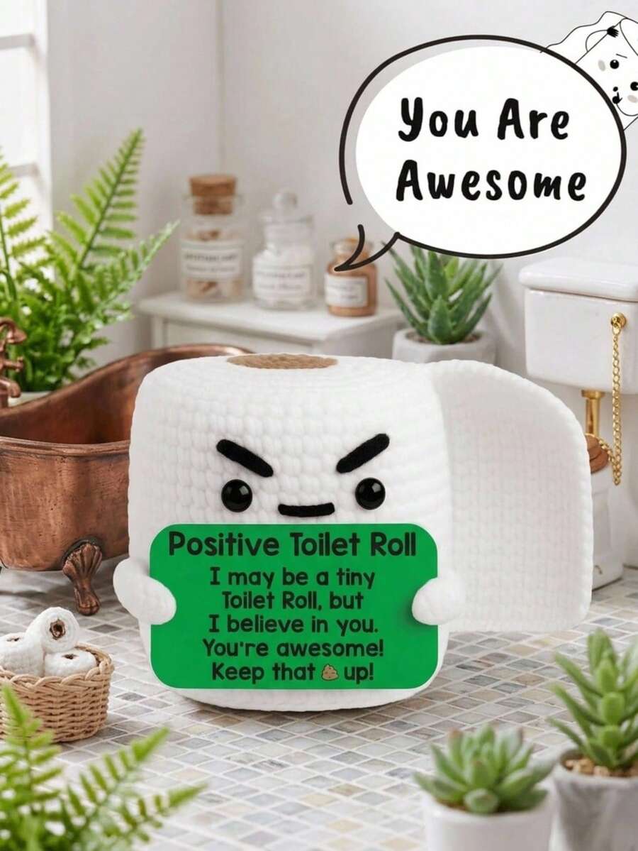 POKOJA LAND 1 Hand-Crocheted Desktop Decorative Ornament Fun And Adorable Animal/Plant Sci-Fi Designs Birthday Gift Card Mother's Day/Father's Day Gift For Dad Present For Colleagues, Family, Mom, Women, Men, Her, Him, Sisters, Best Friends Hand-Knitted Positive Emotions Knitting & Crocheting Gratitude, Inspiration, Encouragement Creative Graduation & Holiday Gifts Party Favors, Small Gifts, Souvenirs - Multicolor - View 1