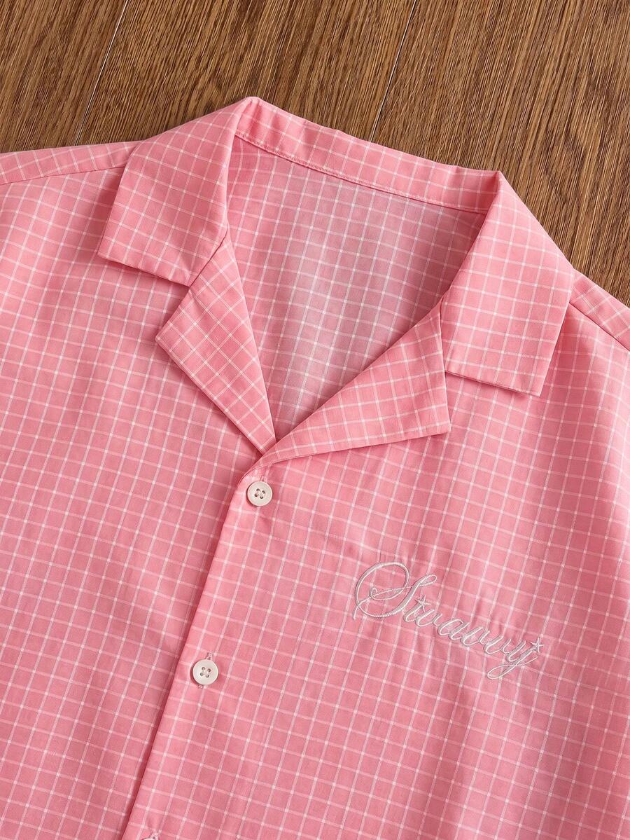 SWAVVY Men's Short Sleeve Shirt - Pink - View 1