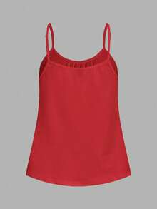 SHEIN EZwear 3pcs Women's Ruched Loose Camisole Tank Tops With Adjustable Straps, Suitable For Spring And Summer - Multicolor - View 4