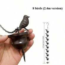 Metal Bird Shaped Rain Chain, Suitable For Eaves Gutters - Vintage Garden Decor, Perfect Gift For Home And Patio - 1PC - View 18