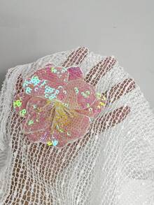 Ure Wave 女款夏季休閒度假百搭日常出遊西式音樂節 3D 立體花卉裝飾針織鏤空鉤編面料露肩雙穿法上衣，沙灘、派對上衣、節慶、夏季上衣 - 白色 - 查看 11