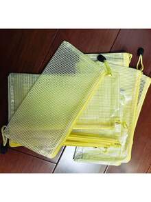 30入拉鍊文件袋（尺寸 24cm*11cm/9.4in*4.3in，多色）防水塑膠網格收納袋，適用於辦公室與學校，桌遊收納袋，多功能彩色防水拉鍊收納袋，方便整理 - 彩色 - 查看 4