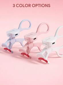JMMO Rechargeable Heated Eyelash Curler With 3 Temperature Modes, USB Portable Electric Lash Curler Long Lasting Natural Lashes Lift Makeup Tool For Women - Multicolor - View 4