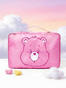 SHEIN X Care Bears 可爱卡通图案印花旅行收纳袋，分类收纳，多种尺寸可选，适用于各种尺寸的包袋，非常适合短途旅行、长途旅行、日常家庭收纳等场景，男女老少皆宜，学生适用，图案包括：开心熊、分享熊、生气熊 - 混色 - 查看 9