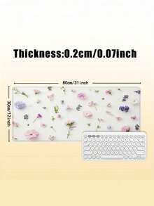 1 PC Extra Large Non Slip Rubber Base Stitched Edges Durable Smooth Surface Pastel Floral Gaming Desk Pad For Women Office Gaming Setup Gift For Her Spring Summer Large Desk Mat Cute Mouse Pad Aesthetic Desk Accessories - multicolor - View 10