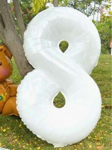 POKOJA LAND 32-Inch Large White Numbered Aluminium Foil Balloon, Birthday Celebration Party Decorations, Festival Dressing Props - multicolor - View 14