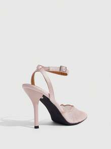 CUCCOO SZL Women's Shoes Fashion Classic Simple Buckle Commuter Office Wear Stiletto Heel High Heel Shoes - Pink - View 3