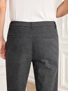 Officeau Men's Casual Pocketed Versatile Daily Wear Pants - Grey - View 8