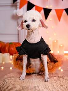 PETSIN Halloween Pumpkin Mesh Tutu Skirt For Pets - Multicolor - View 7