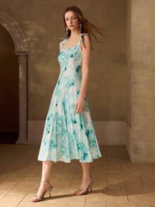 MOTF PREMIUM VESTIDO ELEGANTE DE MUJER DE LONGITUD MEDIA CON ESTAMPADO FLORAL - Multicolor - Ver 6