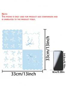 Light Blue Bowknot Birthday Party Decorations Set, Disposable Tableware Kit With Tablecloth Banner Paper Plates Napkins Paper Cups Party Supplies - Multicolor - View 3