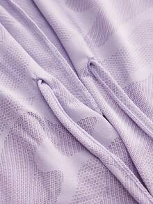 Cheerettes Sudadera con capucha de unicolor y textura - Morado - Ver 7
