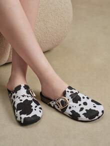 Solecia Women's New Cow Pattern Pattern Fashionable Versatile Comfortable Flat Shoes - Multicolor - View 3