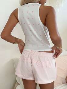 CovetEZ HELLO KITTY AND FRIENDS | SHEIN Tank Top Wanita Kasual Minimalis Leher Bulat Pas Badan Cocok untuk Musim Panas - MultiWarna - View 2