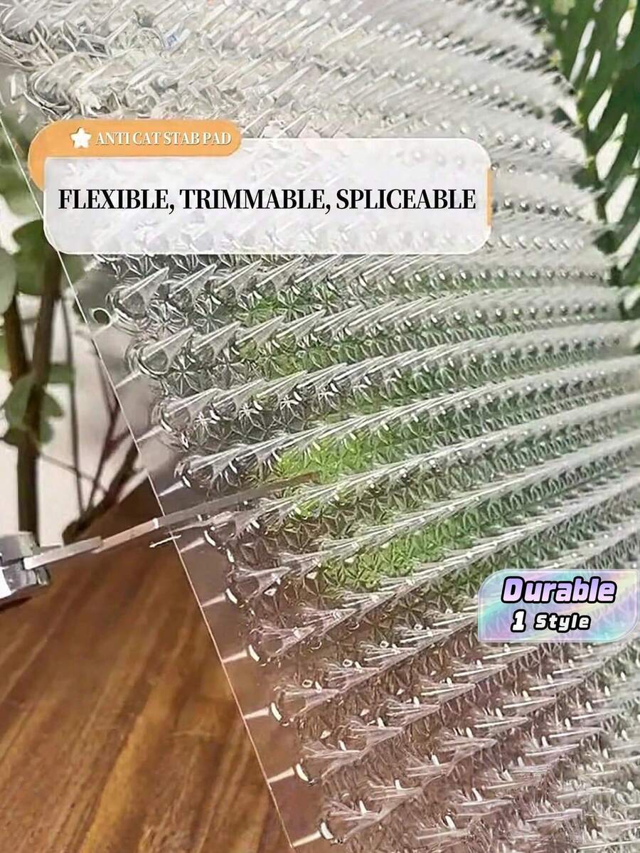 5/10 Pack Of Cat Repellent Pads, Indoor/Outdoor Cat Repellent Pads, Pet Repellent Training Pads, With Sharp Plastic Pads To Effectively Prevent Cats And Dogs From Approaching - Clear - View 1