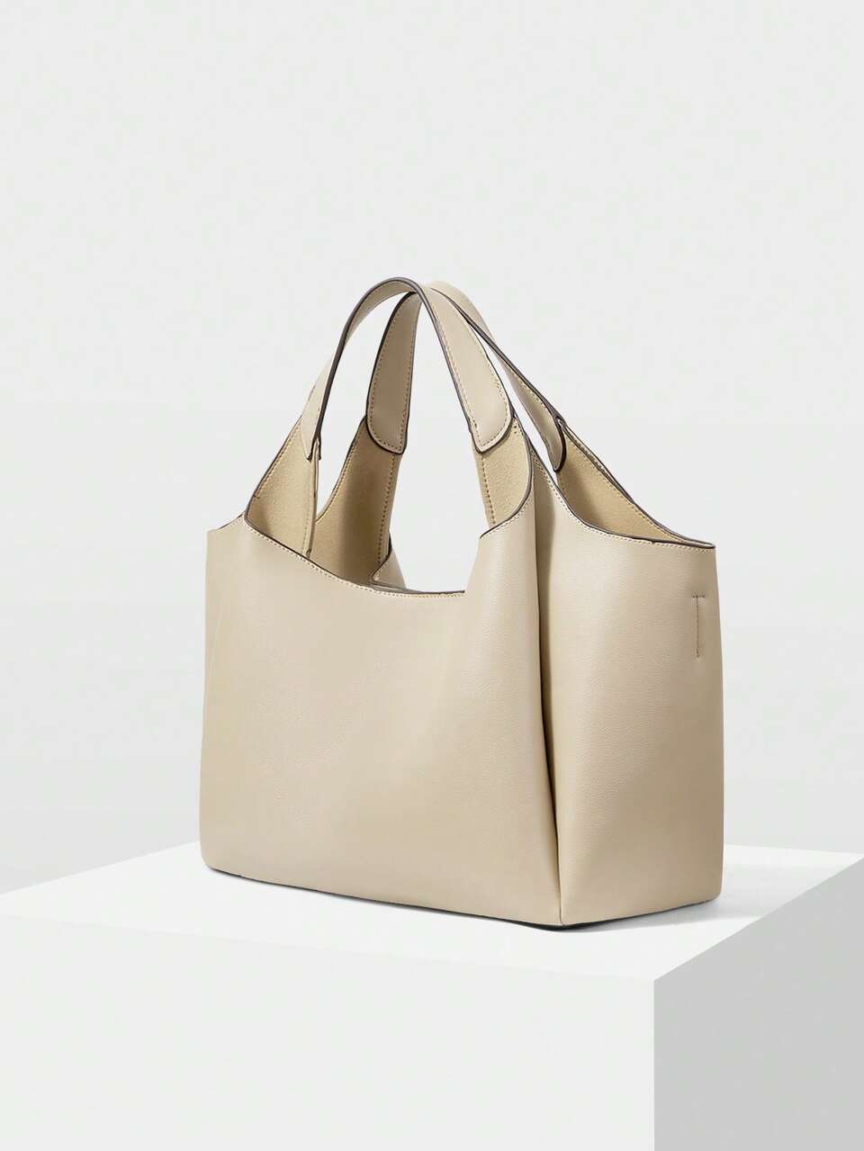 WOMEN'S FASHION APRICOT HANDBAG, EXQUISITE SIMPLE SOFT OPEN SMALL TOTE BAG, SUITABLE FOR DAILY, COMMUTING, DATING, SHOPPING, SHOPPING