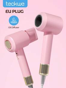 Teckwe High Speed Hair Dryer With Essential Oil Diffuser, EU Plug Ionic Blow Dryer, Professional Low Noise Fast Drying Hair Dryer For Home Salon Travel - EU C Type Plug(220-240V) - View 1