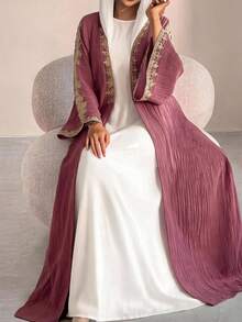 Al Najma 女士刺绣长袍 - 彩色 - 查看 1