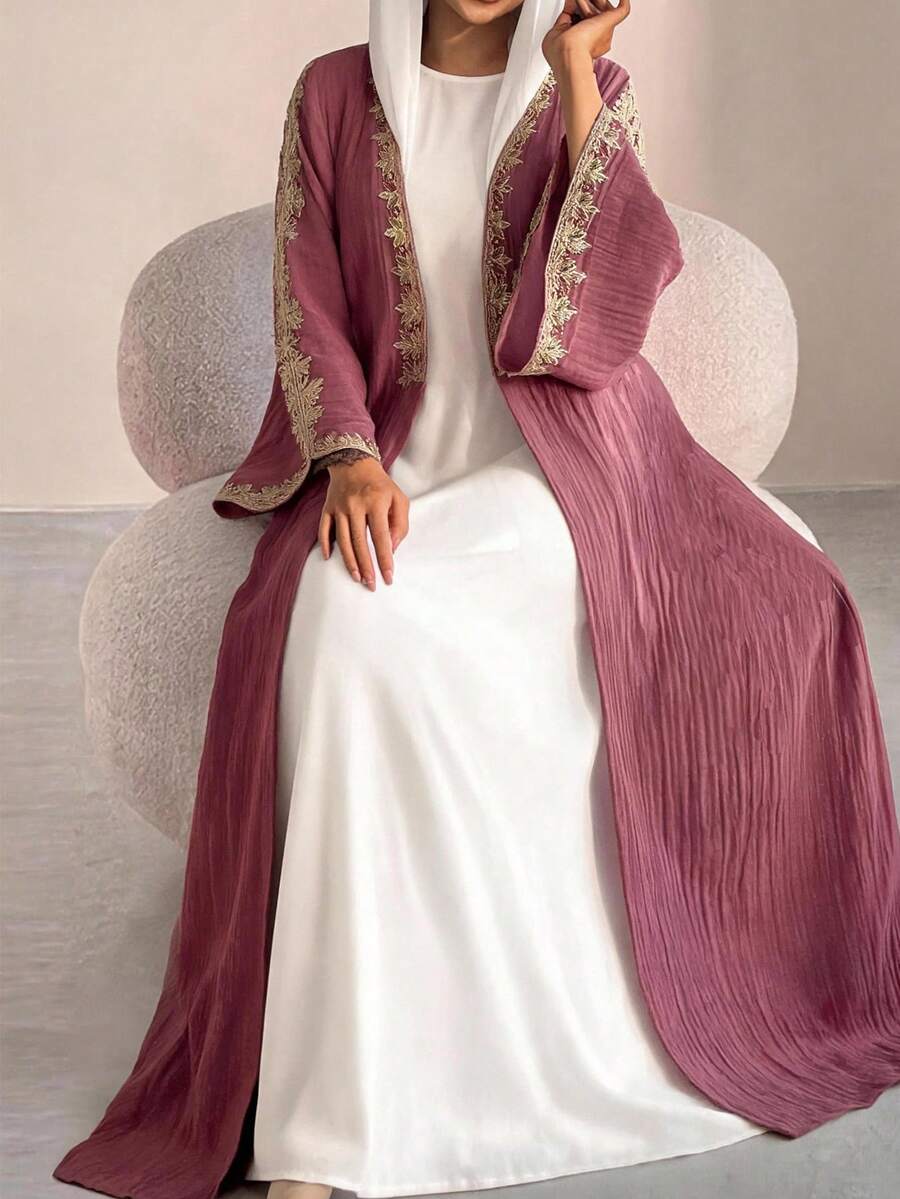 Al Najma 女士刺绣长袍 - 彩色 - 查看 1