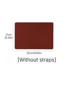 1pc Waterproof And Durable Nail Art Table Mat, Made Of Waterproof And Soft PU Leather, Designed For Studio Tabletops And Foldable Nail Art Armrests. Ideal For Nail Artists In Salons And For Home Use. - red brown - View 9