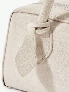 MUSERA Tas Baguette Suede Aprikot Wanita yang Modis, Elegan, dan Sederhana, Tas Bahu, Cocok untuk Perjalanan Sehari-hari, Kerja, Belanja, dan Kencan. - Krem - View 7